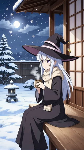 伊雷娜丨雪夜庭院