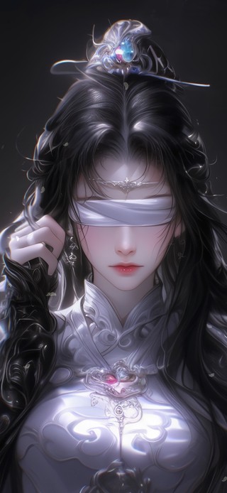 古风蒙眼少女