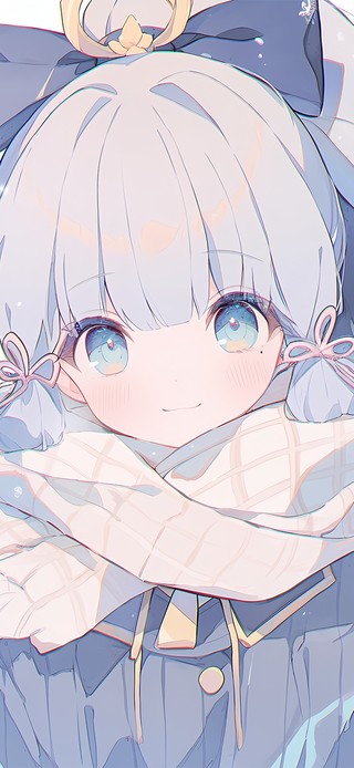 唯美蓝发少女
