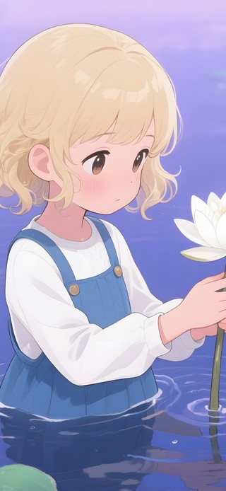 采荷花女孩