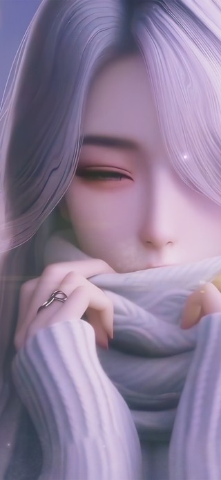 寒風中伫立の她