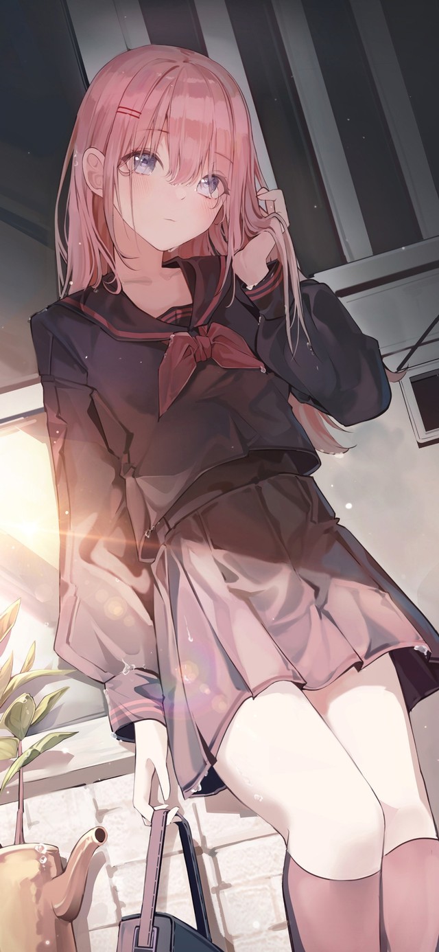 4K清纯黑丝JK制服学妹少女