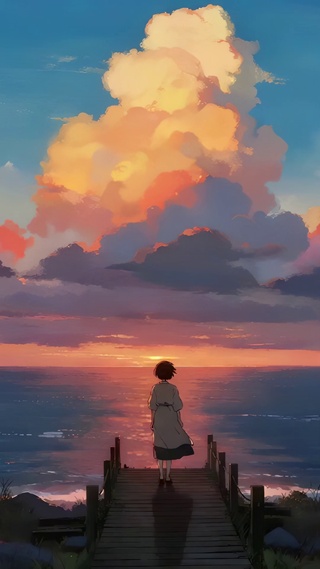 海边晚霞风景