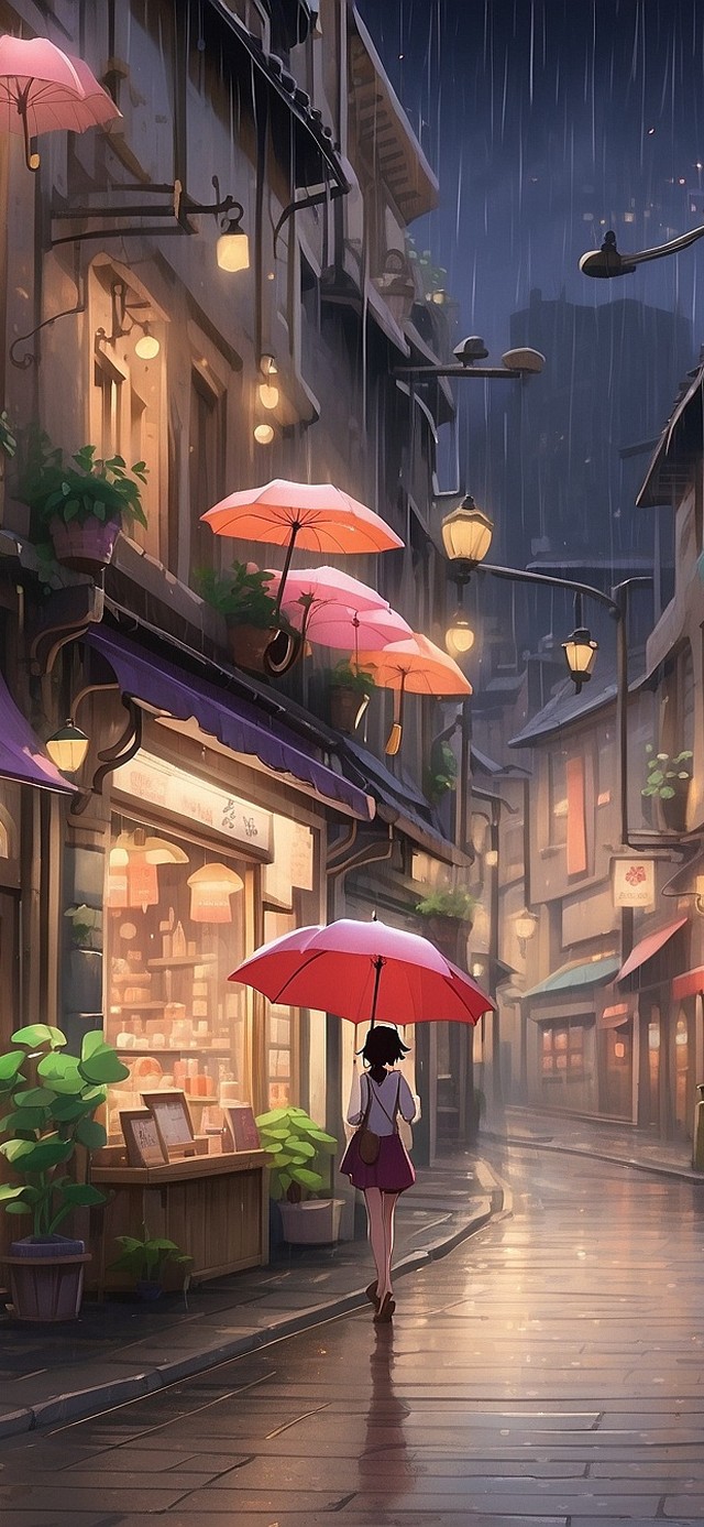 雨中街道