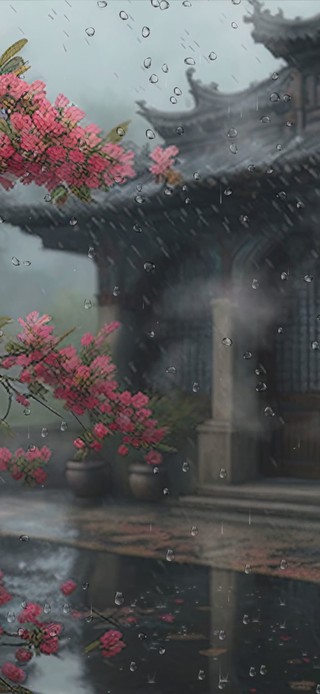 古风雨天