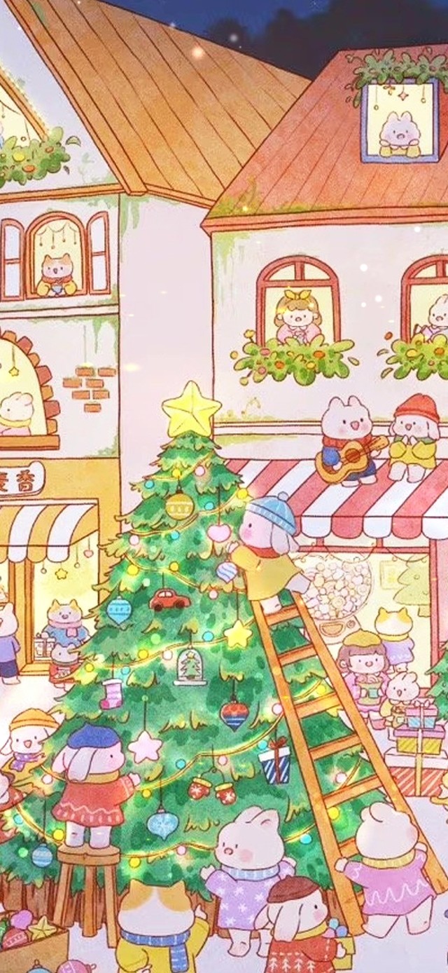 治愈温馨可爱圣诞节小镇