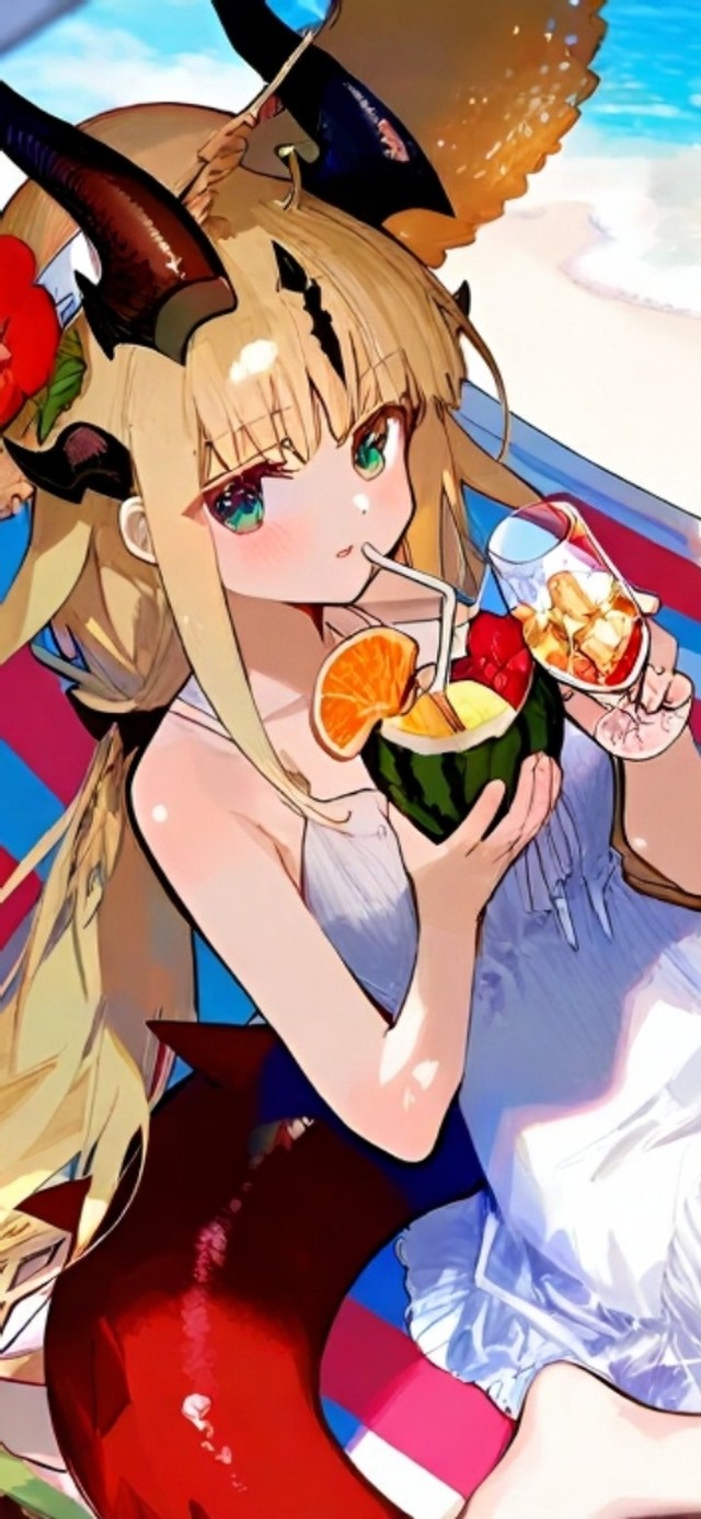 海边泳装少女-焰影苇草