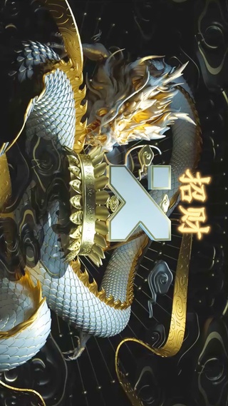 国潮招财金龙