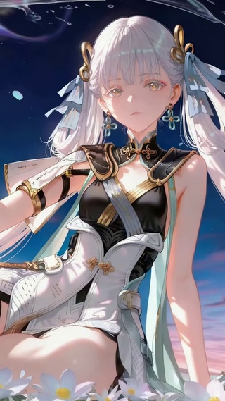 花海星空银发少女今汐