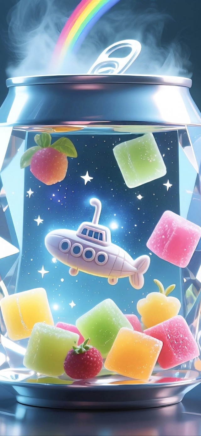 冰罐头里的水果方糖潜艇