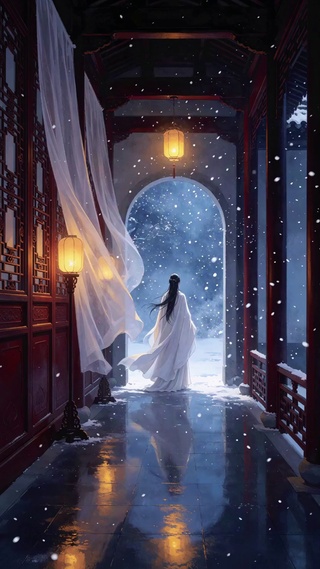 浪漫古风雪景