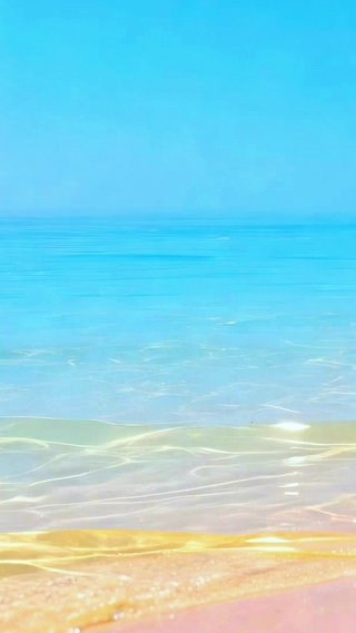 唯美沙滩海浪4K