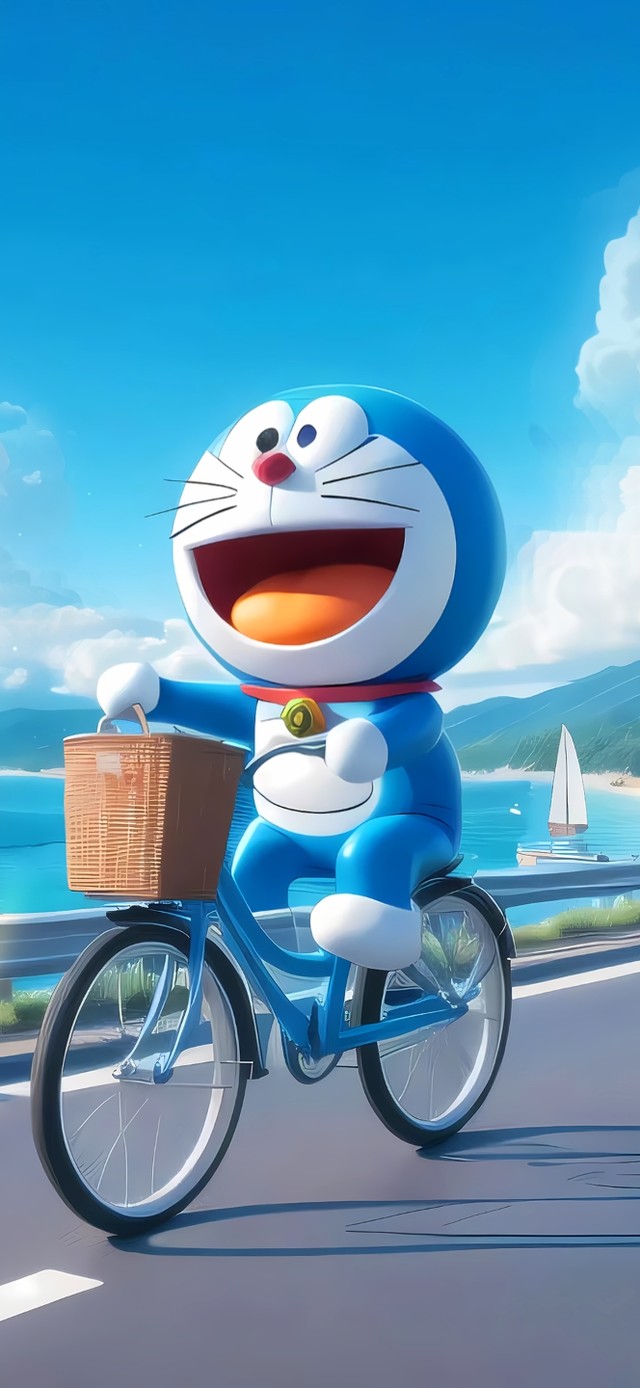 海边单车机器猫