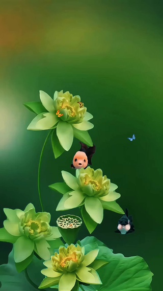 可爱的小金鱼4k