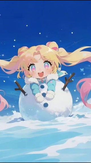变成雪人啦