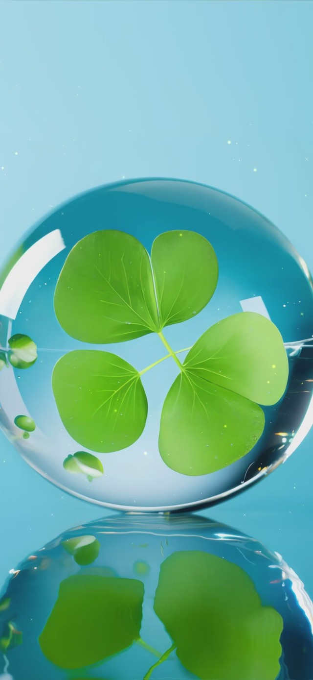 清新护眼简约四叶草