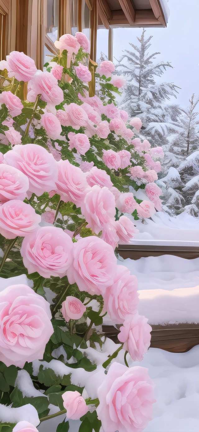 雪中玫瑰