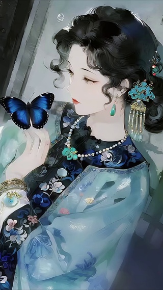 青岚蝶影少女