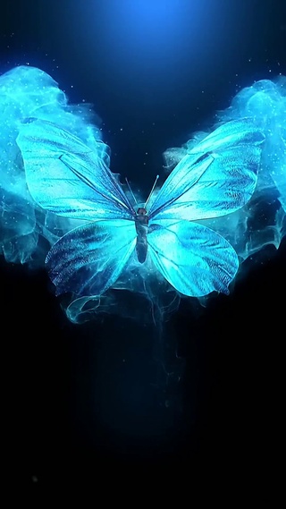 梦幻的蓝色蝴蝶