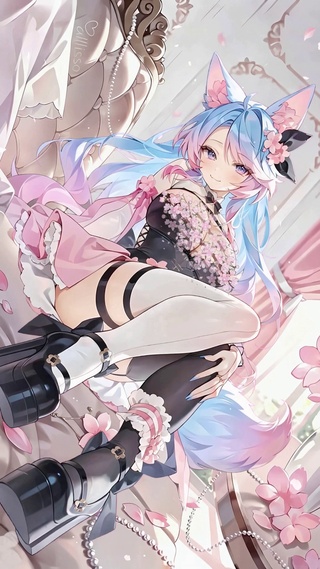 粉毛少女