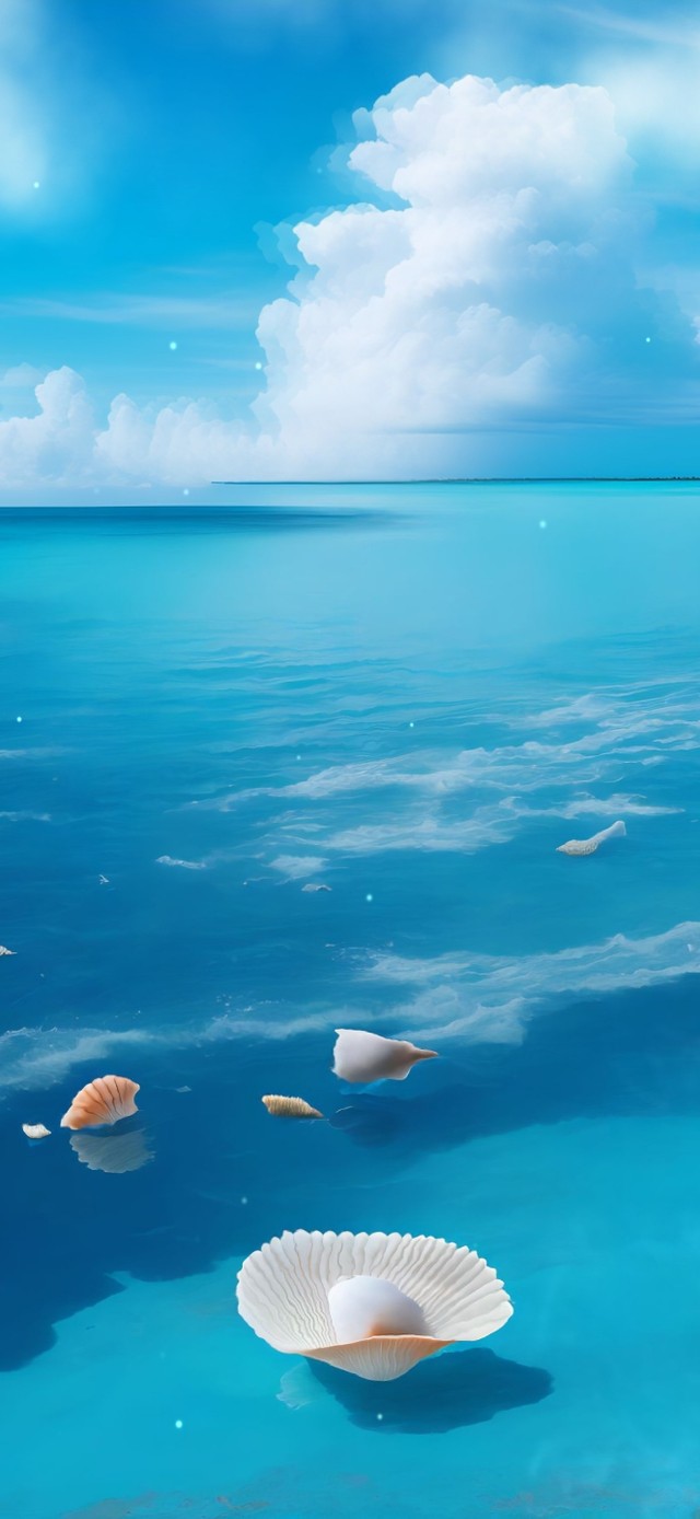 平静的蔚蓝大海