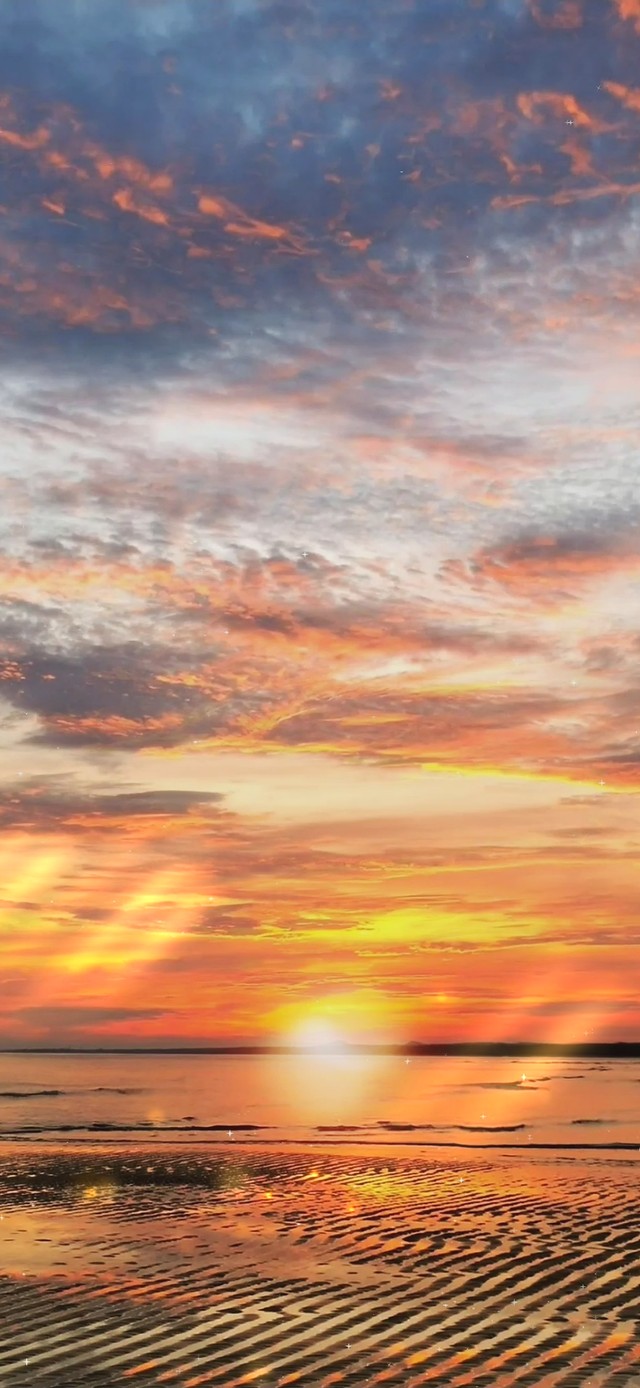 4K唯美治愈夕阳海岸