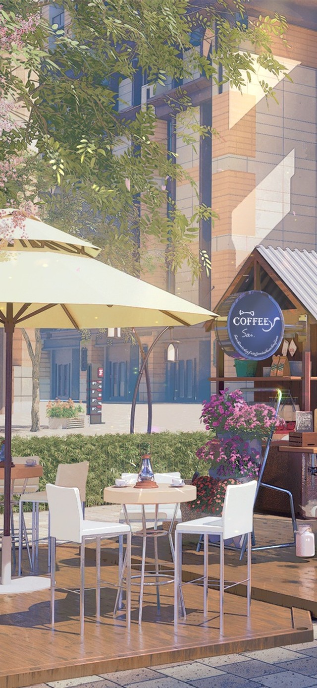 唯美樱花季露天咖啡厅