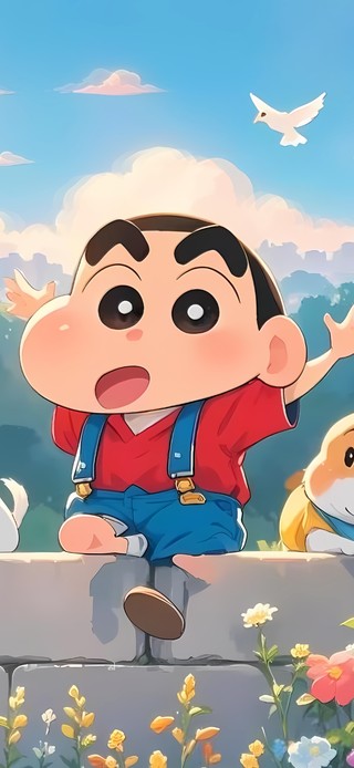 墙头小新和狗狗