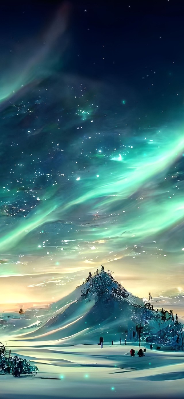 唯美星夜极光(风景手机动态壁纸) - 风景手机壁纸下载 - 元气壁纸