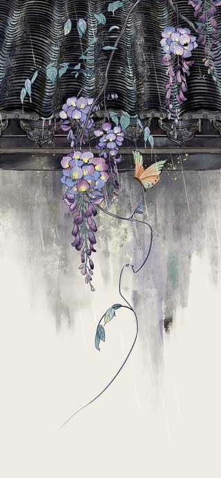 古风紫藤花