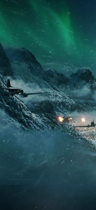 4k 暴风雪中的战斗机