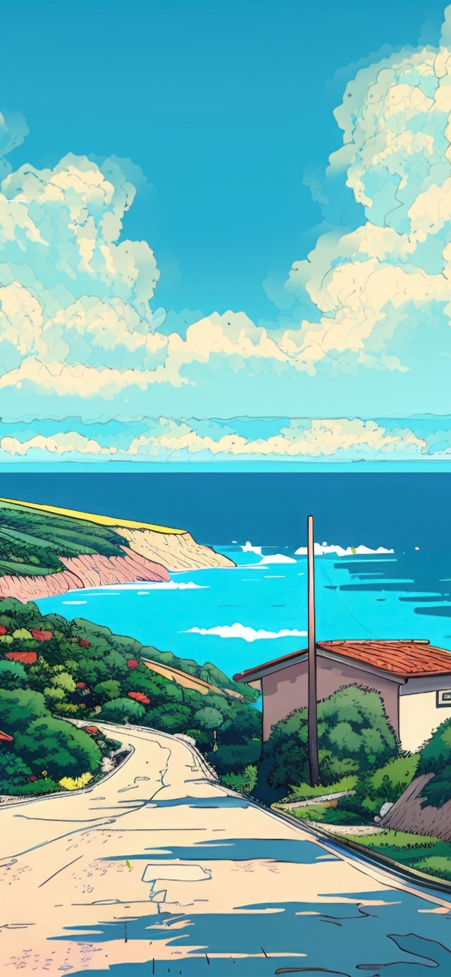 唯美故乡的海景