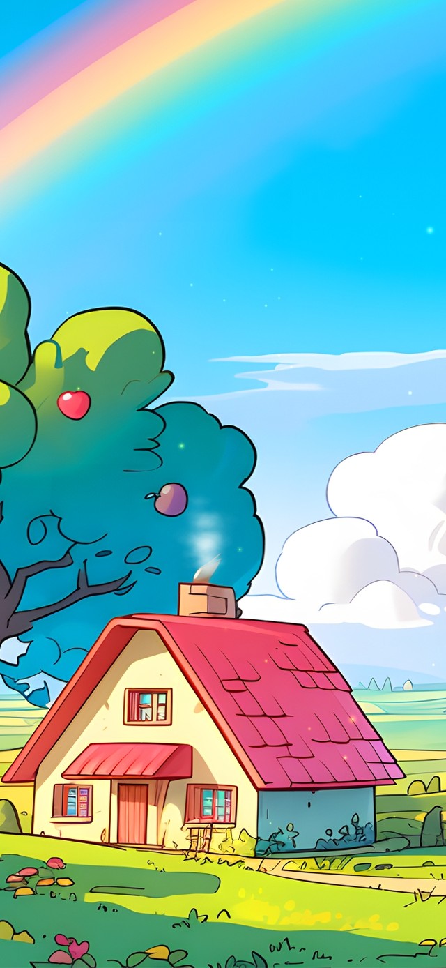 4K彩虹可爱小屋