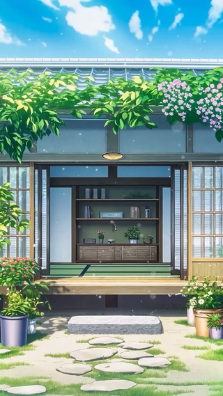 夏日唯美小院
