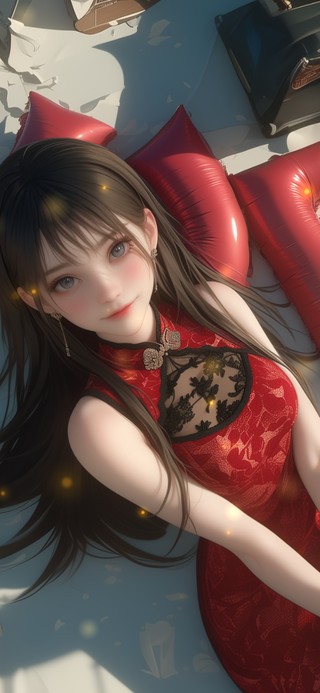 她的眼眸像盛夏午后的湖水