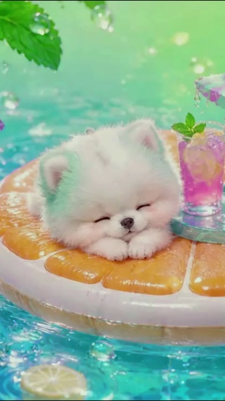 夏日清凉小狗