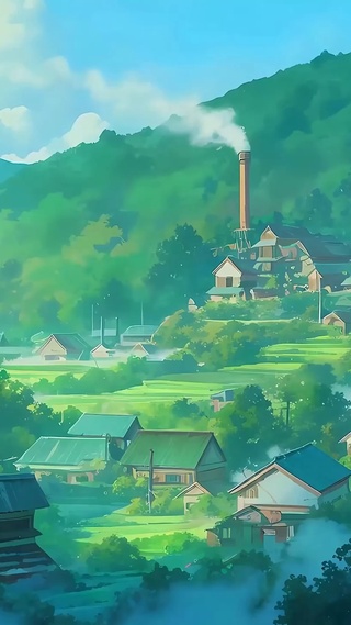 护眼绿景山川