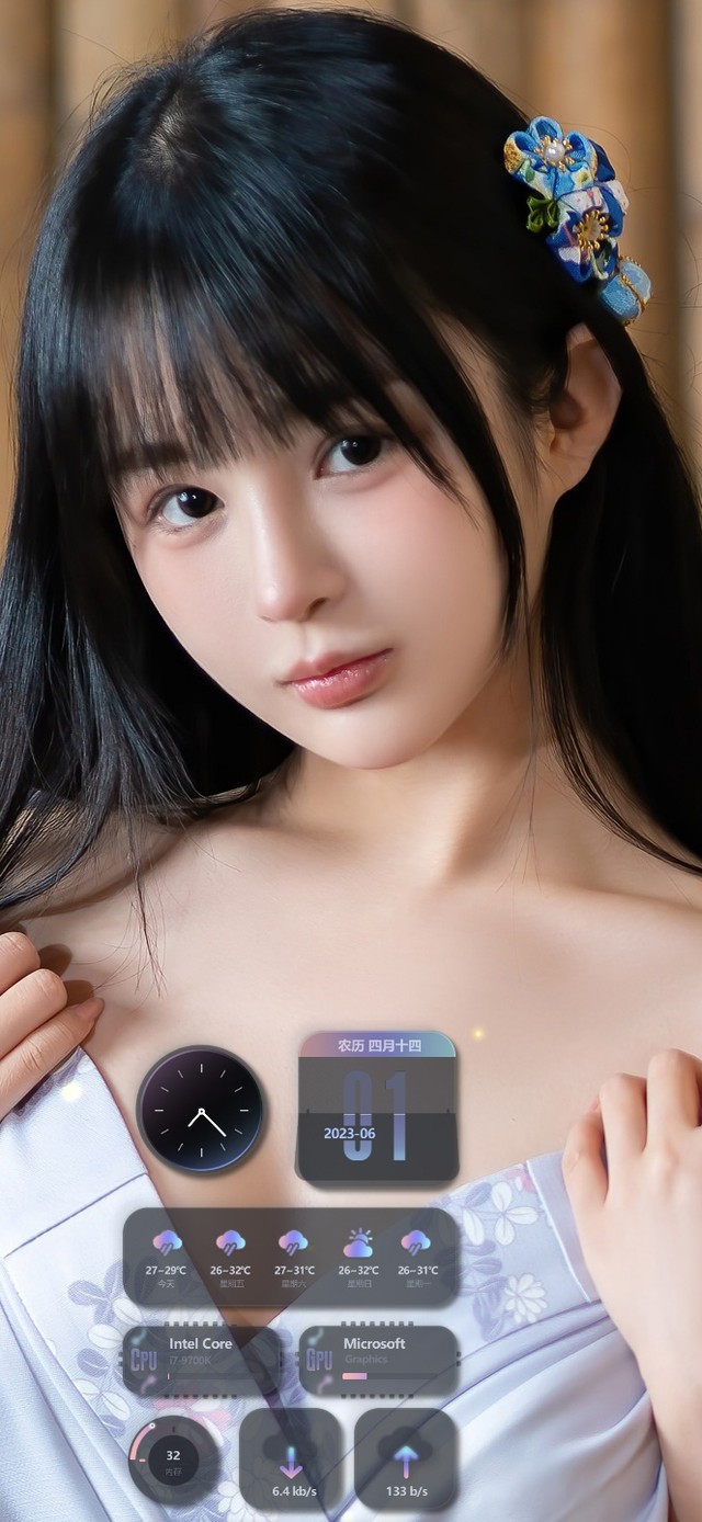 清纯性感长发美女