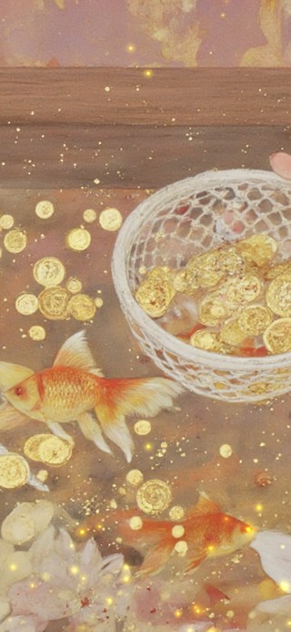 花漾壁纸|满盘的金色元宝