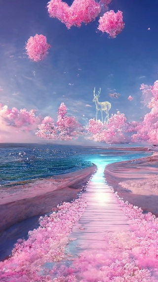 粉色海滩