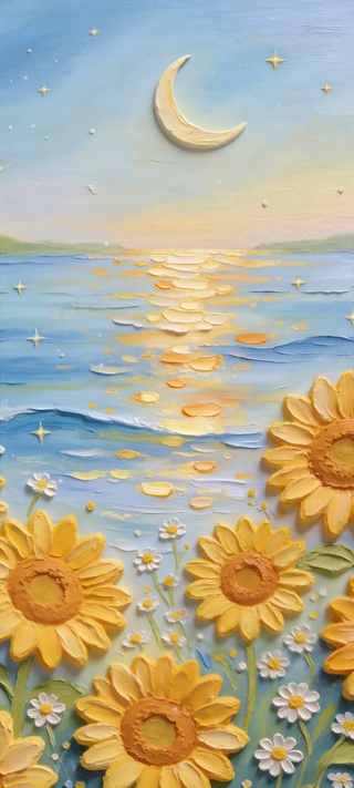 奶油风春天的向日葵