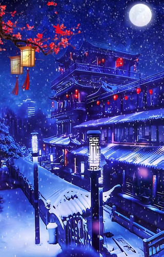 何时仗尔看南雪，我与梅花两白头