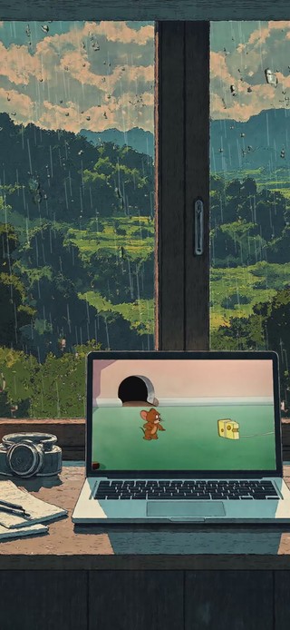 在下雨天追剧也是一种享受