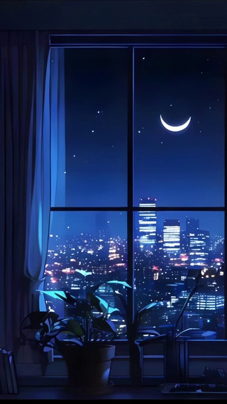 窗边夜景