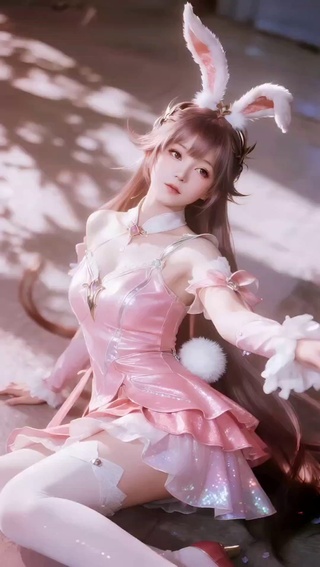 cos兔耳女生