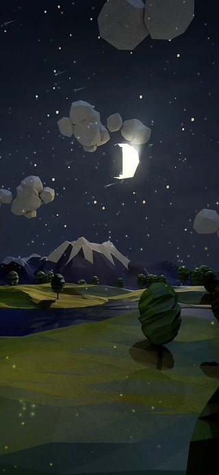 油画治愈星空