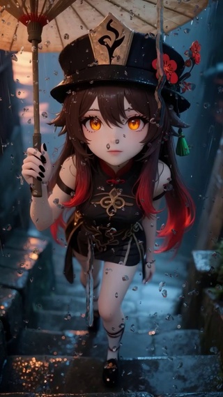雨中唯美胡桃