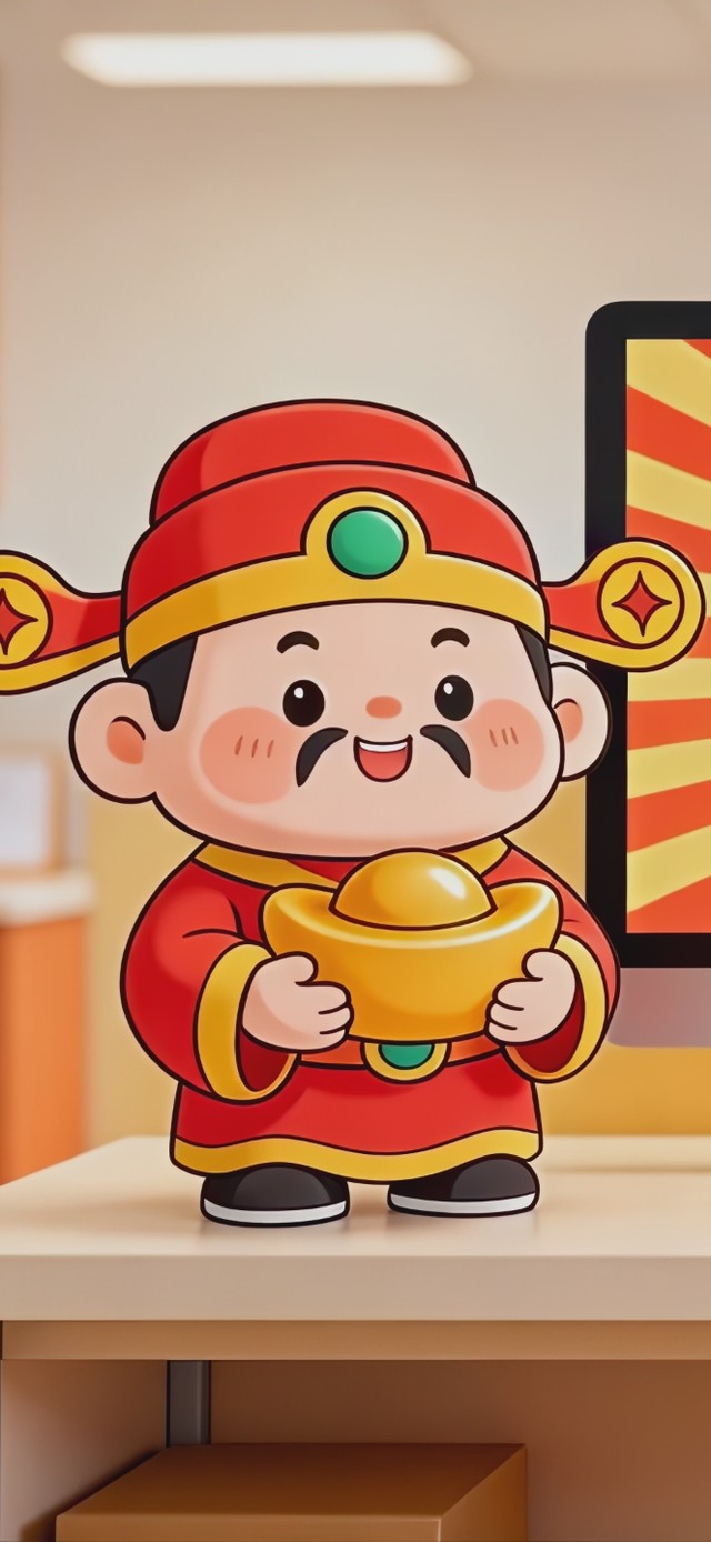 可爱开工大吉桌面