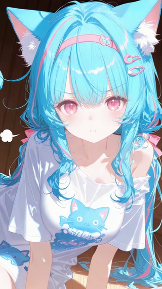 午后白 T 猫娘-薄荷