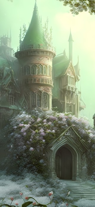 雪中的童话城堡